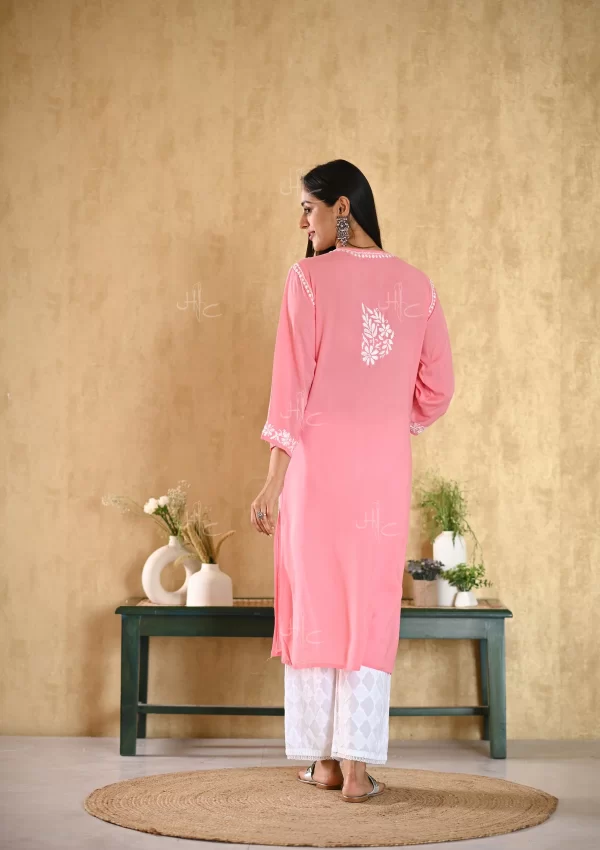 Inaya Chikankari Modal Straight Kurta Set - Image 2